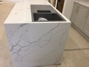 Cimstone - Calacatta Venato - Bookmatched Island Worktop